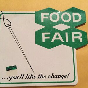 Vintage Giveaway Advertising Sewing/Needles/Sharps/Threader Food Fair